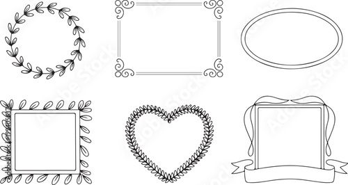 Leaf wreath frame for labels and seals