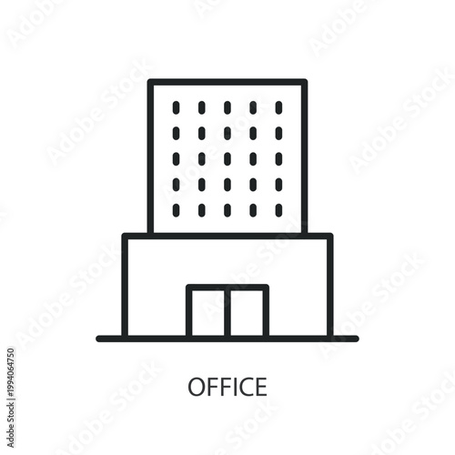 Office thin line vector icons