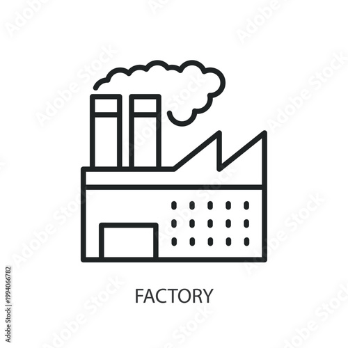 Factory thin line vector icons