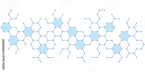 hexagon pattern. Texture bee comb grid. Flat vector illustration isolated on dark background.	