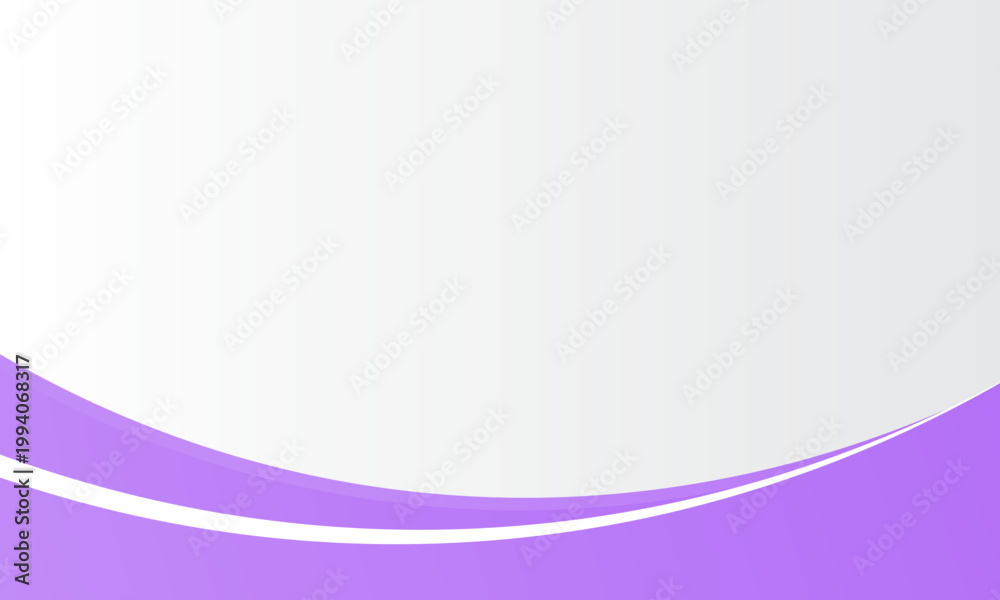 Obraz premium Elegant abstract purple and white wave background with smooth curved lines.