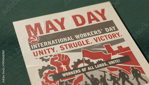 Vintage may day poster art
