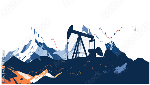 oil refinery wells in the mountains