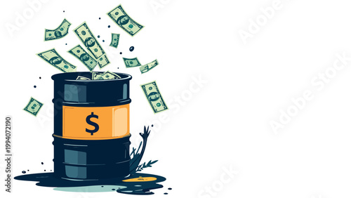 oil barrel with dollar sign