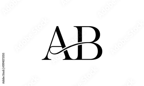 AB initial letter logo or AB monogram
