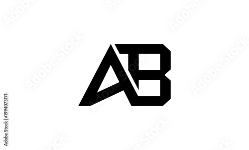 AB initial letter logo or AB monogram