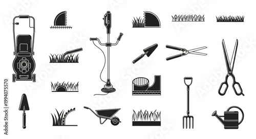 Gardening Tools and Lawn Care Equipment Collection.