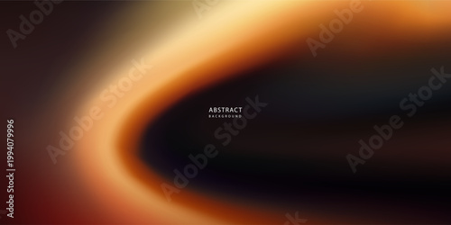 Fluid abstract swirl with warm light highlights on a dark background. Minimal and modern design with a cinematic feel