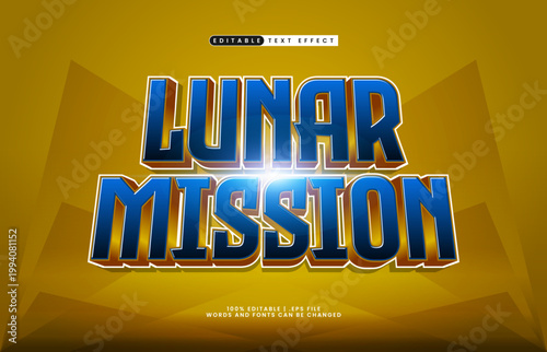 Lunar Mission Editable Text Effect - Futuristic Space Typography for Sci Fi and Adventure Design