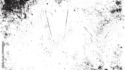 Old grunge black texture with dark weathered overlay Abstract black distressed texture with mild grain effect