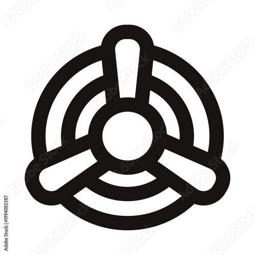 Red propeller icon. Discover our modern red propeller outline icon with a clean and minimal line icon design for aviation, boats, and motion‑themed visuals.