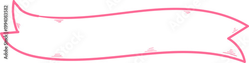 Classic Ribbon Label Banner Clean Line Clipart