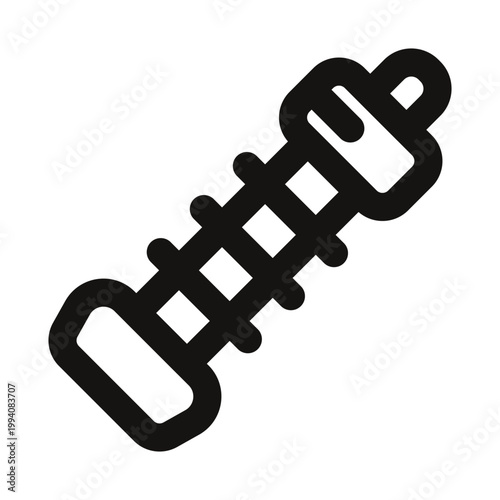 Shock absorber icon. Discover our modern shock absorber outline icon with a clean and minimal line icon design for automotive, suspension, and vehicle‑parts themes.