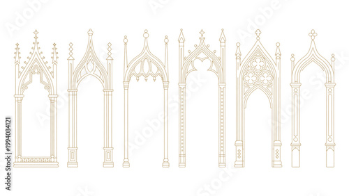 A stylized illustration of winter forest trees with snow-covered branches and minimalist design Vector