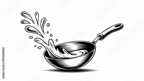 A small bird perched delicately with its beak open as if singing or calling out Vector