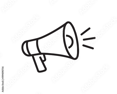 Megaphone Loudspeaker Icon - Marketing Announcement and Promotion Vector Art