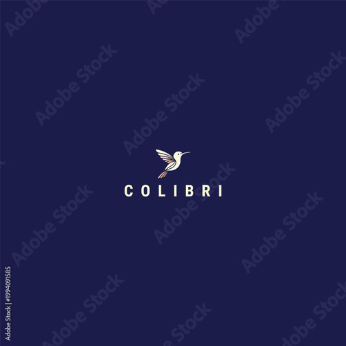 Colibri logo vector icon illustration
