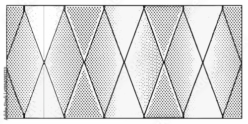 Valokuva Abstract geometric pattern of alternating triangles in black and white