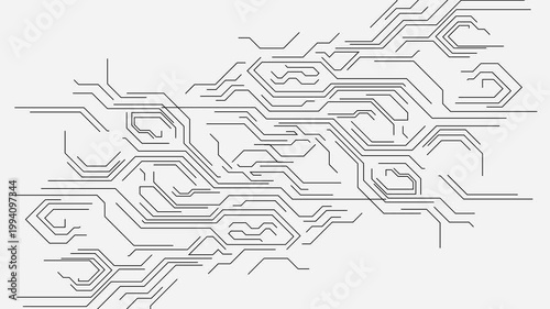 Abstract digital circuit board pattern, futuristic technology background in motion