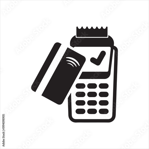 phone icon on white background or silhouette vector 