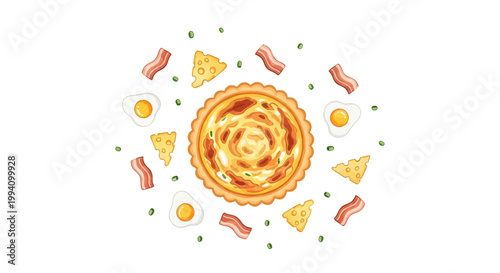 Delicious Pepperoni Pizza Slices and Toppings.