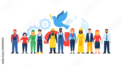 Diverse group of people standing together 2.