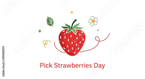 Fresh Strawberry Fruit Single Red Berry.