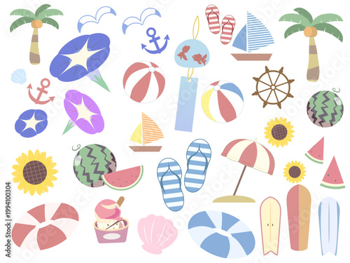 夏の海モチーフセット