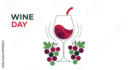 Red wine glass with grapes 1.