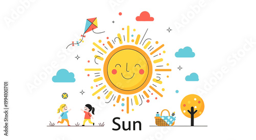 Smiling Sun With Rays Shining Bright 1.