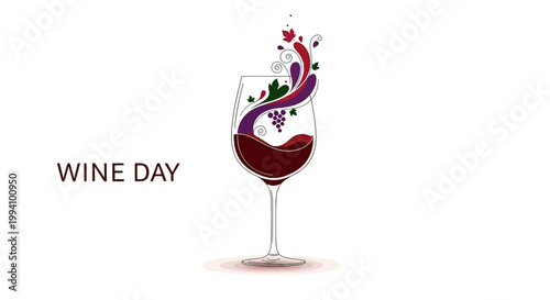 Wine glass with red wine 2.