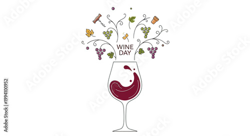 Wine Glass with Red Wine 1.