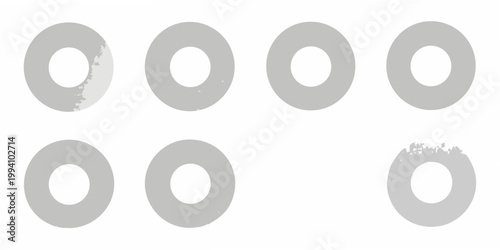 Gray oval shapes arranged in a grid with some imperfections