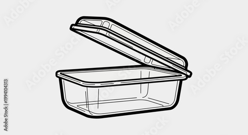 Clear Plastic Open Container Box.