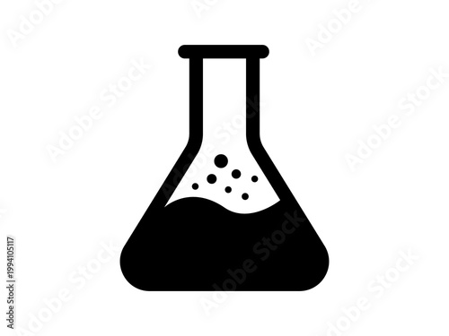 Chemical test tube icon vector illustration for chemistry laboratory science research experiment and medical analysis