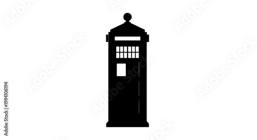 Iconic Silhouette of a Classic British Police Telephone Box.