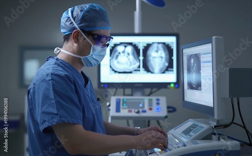 doctor looking at x ray