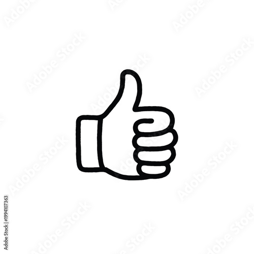 Thumbs Up Doodle Icon Graphic