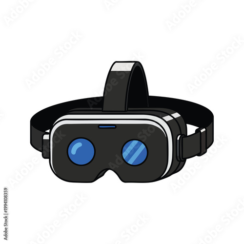 Illustration of a Virtual Reality Headset Device.