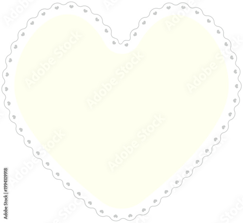 하트 문양이 들어간 섬세하고 사랑스러운 하트 모양 레이스 프레임 벡터