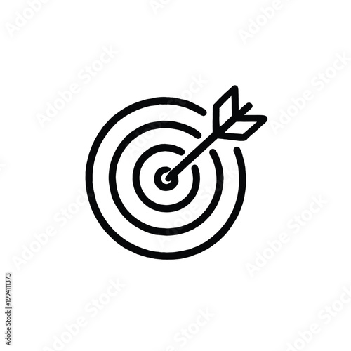 Target Bullseye Monoline Doodle Icon