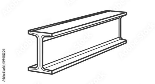 Steel I beam structural metal.