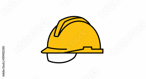 Yellow Hard Hat Safety Helmet.