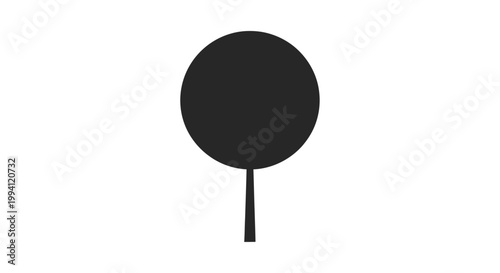 Black Lollipop Icon on White Background.