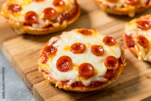Homemade Pepperoni Pizza Bagels