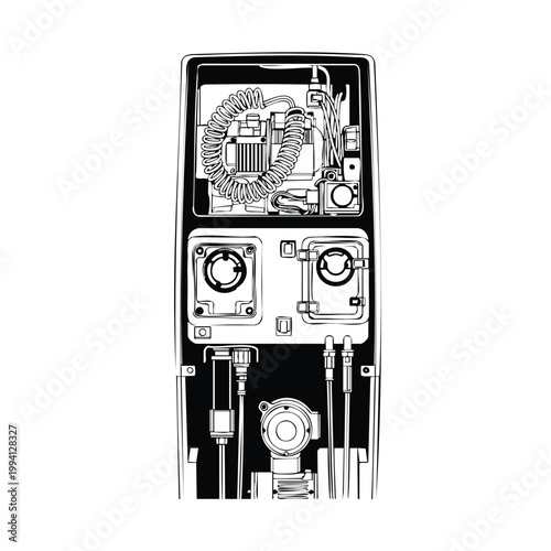 Industrial control panel silhouette system technical bundle set part.