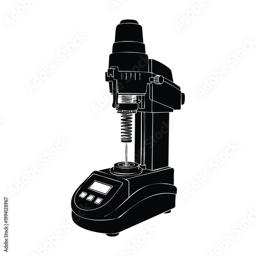 Industrial rheometer viscosity tester silhouette bundle set lab tool.