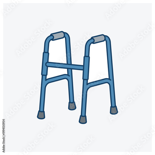 Isometric view of a knee slide or stepper exercise machine for physical therapy and rehabilitation.