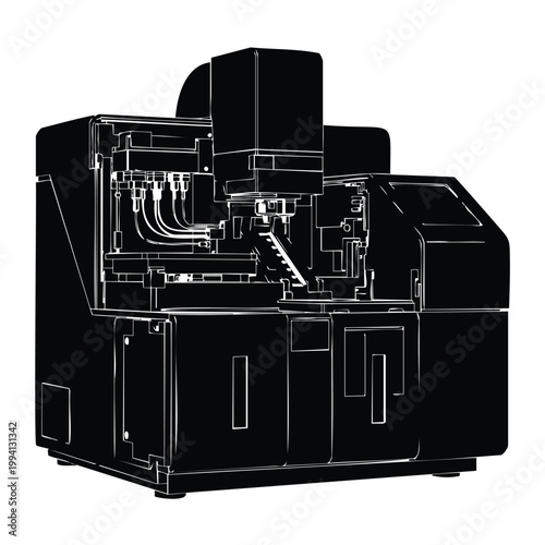 Laboratory equipment set silhouette bundle for science research.