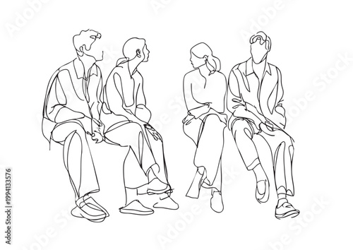 線で表現した多様な個性の人々